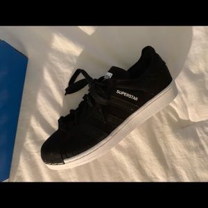 Adidas Superstar Black Suede Sneakers